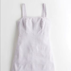 Hollister Pastel Gingham Square Neck Dress